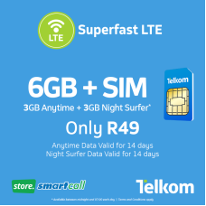 SIM Only + 6GB Telkom Data Bundle